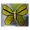 Butterfly Stained Glass Suncatcher Yellow 059