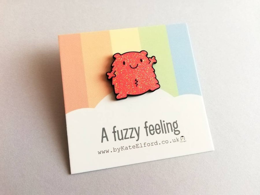 Fuzzy Feeling Enamel Pin