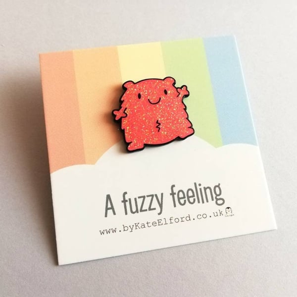 Fuzzy Feeling Enamel Pin