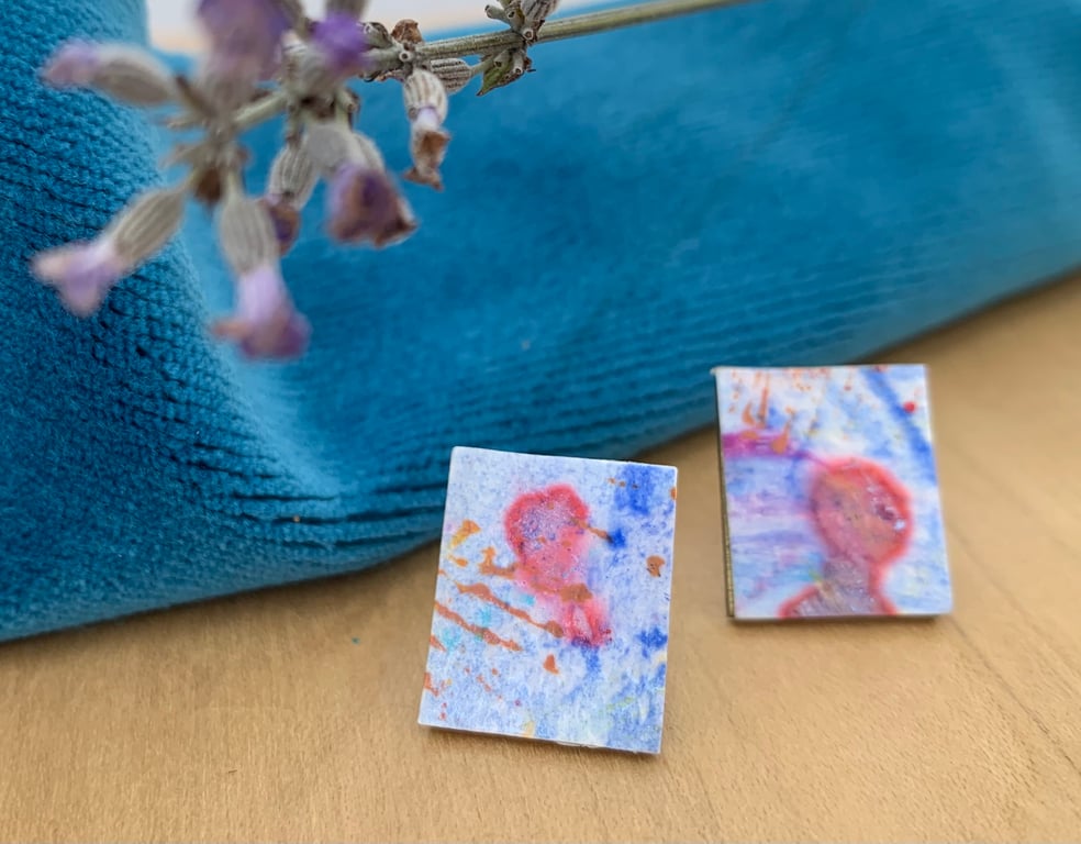 Stainless steel post earrings 