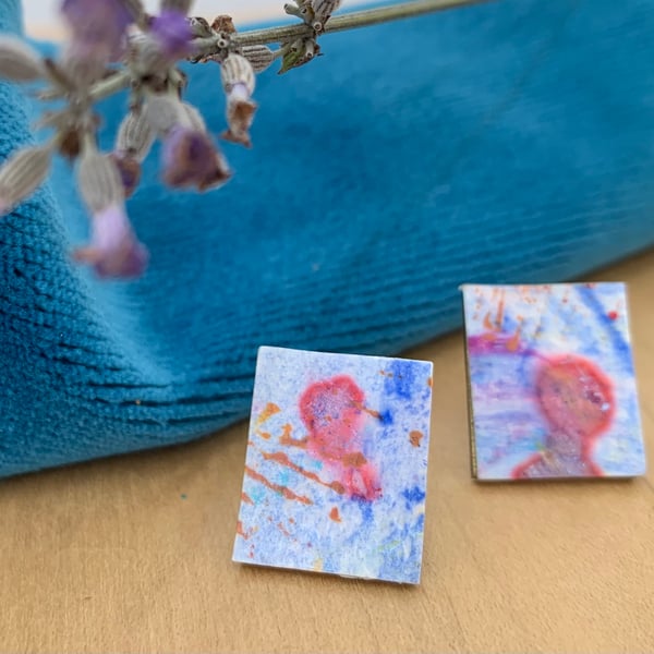 Stainless steel post earrings 