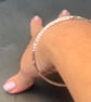 Silver Hammered Bangle, silver bangle, gold heart bangle, words bangle,  - Image 1