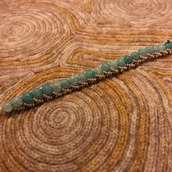 Glass beaded bracelet
