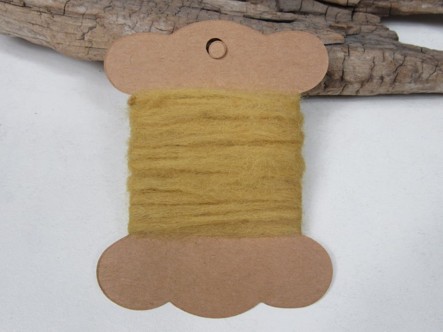 Hand Dyed Natural Dye Pure Wool Pomegranate Gold Couching Thread