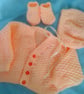 3 Piece Moss Stitch Cardigan Set for Baby, Gift Idea for Babies, Custom Make - Image 1