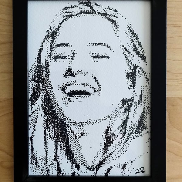 Unfiltered Joy - Original Hand-Drawn Ink on Artist Paper - Framed