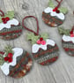  Christmas Pudding Wool Hanging Decoration  - Image 9