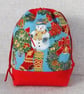 Project bag, drawstring bag, snowman, Christmas - Image 3