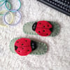 Ladybird hair clips