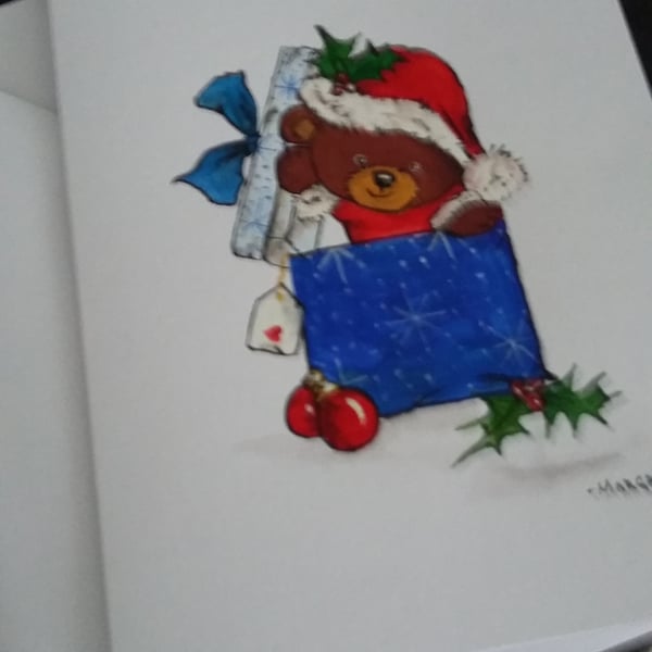 HAND PAINTED CHRISTMAS CARD