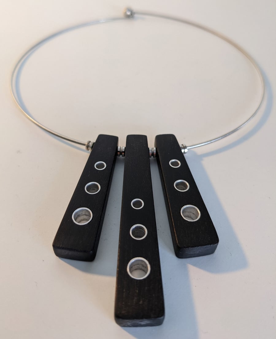 Ebano & Aluminium Triple Pendant, Made to Order