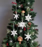 Beaded snowflake Christmas tree decoration - Image 1