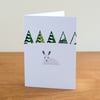 Barnal Sno (Pine Needle Snow) greetings card - "Arctic Hare" design