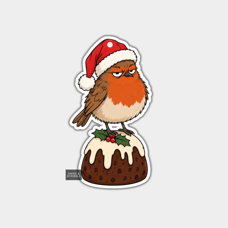 Unique Funny Christmas Gift Tags For Adults, 6pk - Robin On Pudding