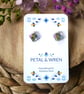 Handmade Real Dried Pressed Flowers Resin Hypoallergenic Earrings