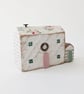 Handmade Painted Wooden Seaside Cottage with Teeny Stripy Shed - Image 5
