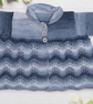 Hand Knitted Baby Cardigan, Grey White Ombre, 0-3 Months - Image 2