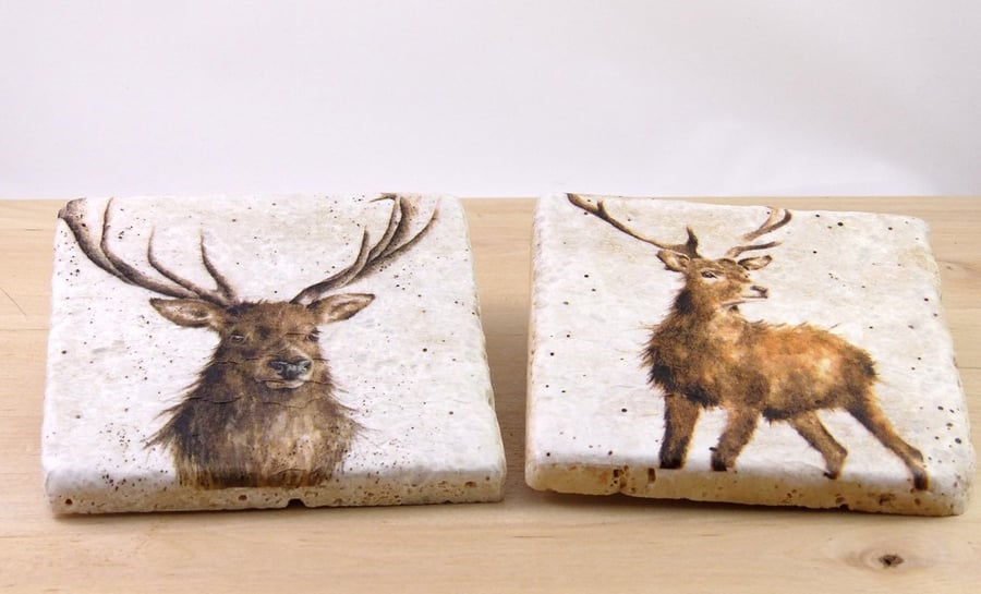 Marble Stag Coasters