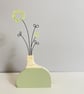 Forever Flowers in wooden vase small - Fennel