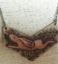 Pyrography hare pendant - Image 1
