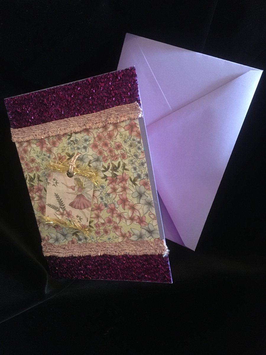 Flower fairy birthday card