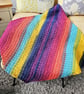 Colourful Square Lap Blanket, Vibrant Crochet Knee Warmer - Image 4