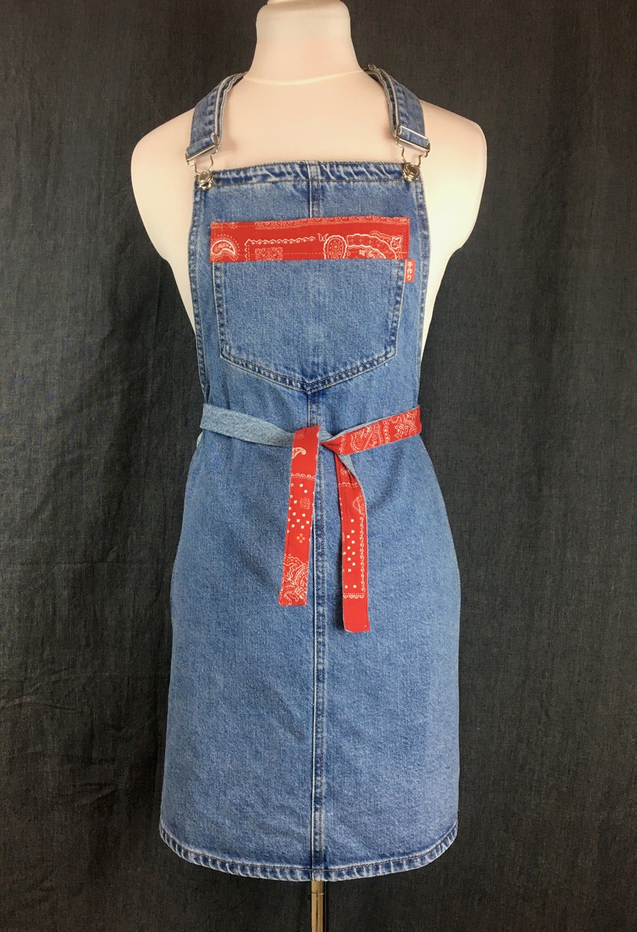 Blue Denim Upcycled Craft Apron