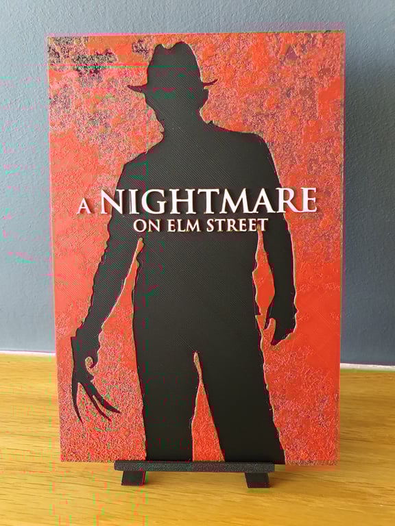 Nightmare On Elm Street Freddy Krueger Hueforge Portrait 3D Printed Artwork