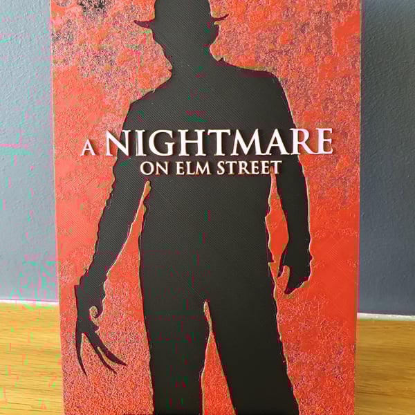 Nightmare On Elm Street Freddy Krueger Hueforge Portrait 3D Printed Artwork