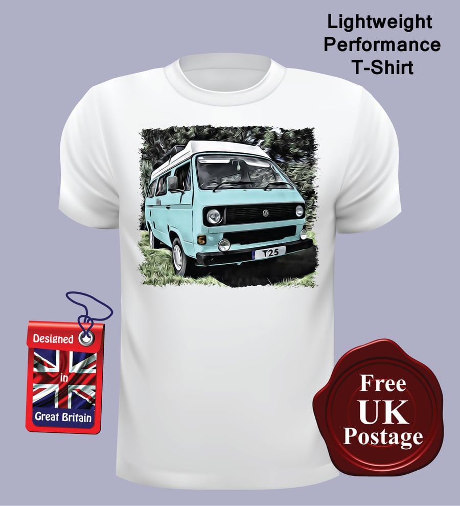 VW T25 Campervan T Shirt, Mens T Shirt, Choose Your Size