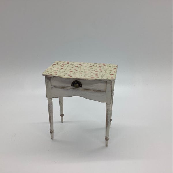 Dolls house table for hallway bedroom handmade 1:12 scale