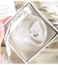 Real Personalised White Feather Memorial Bauble. Gift Boxed Name Date Stamped. G - Image 1