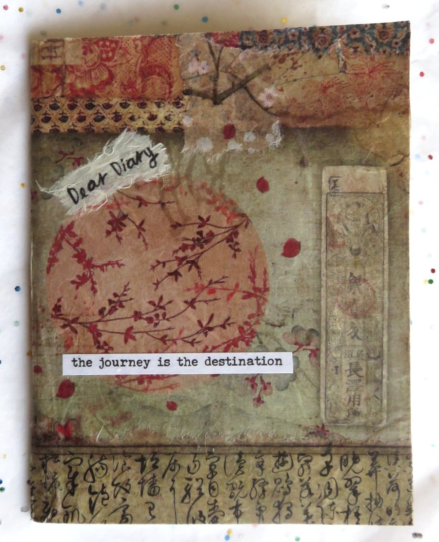 A6 Notebook Cherry Blossom Collage