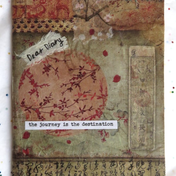 A6 Notebook Cherry Blossom Collage