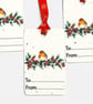 Set of 4 Plantable Christmas Gift Tags, Seed Paper, Robin & Holly Tags - Image 6