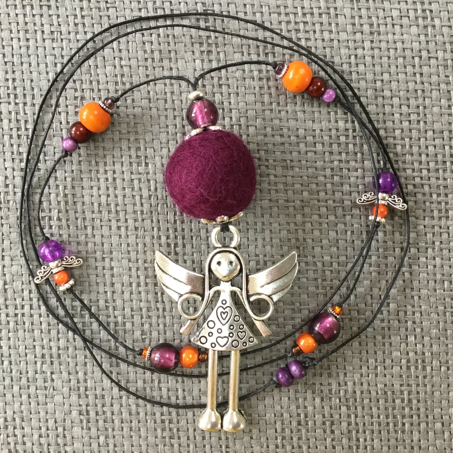 “Chestnut Angel”  pendant necklace