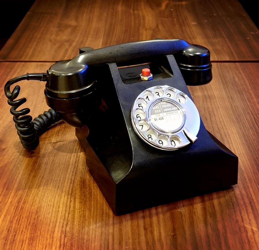 Refurbished Vintage AEP Bakelite Telephone Art Deco - BT Connection