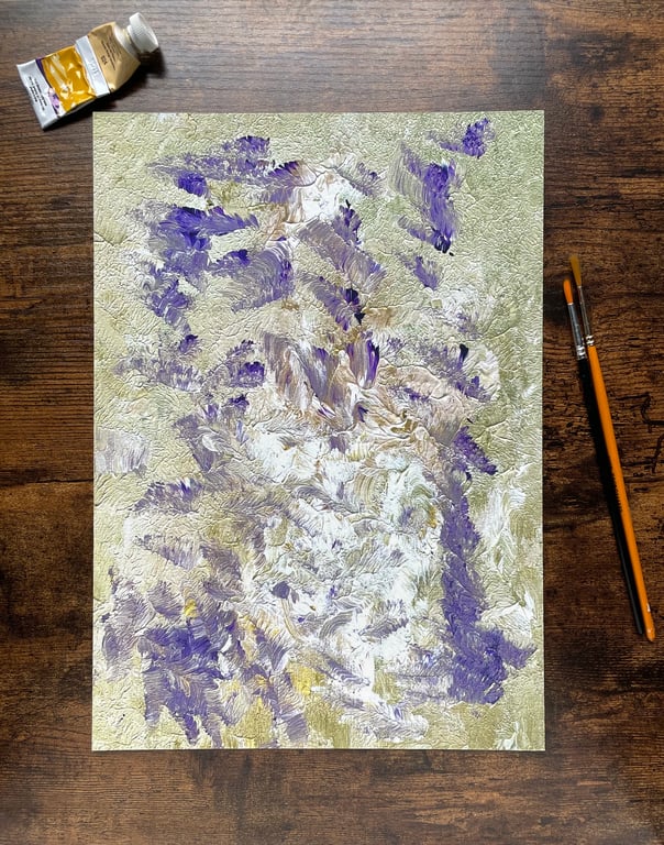 Purple Mountains A4 Giclee Digital Art Print