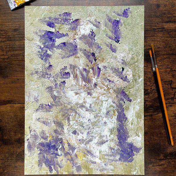 Purple Mountains A4 Giclee Digital Art Print
