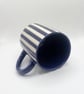 Navy blue mug with stripes 