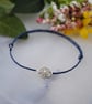 Friendship Bracelet-silver flower - Image 3