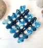 Woven Fused Glass Dish - Ocean Waves Trinket Bowl Thoughtful Gift