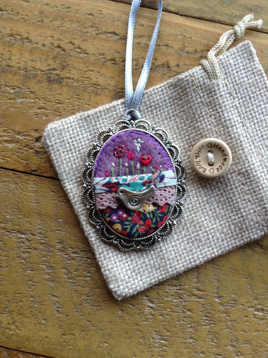 Liberty fabric felt Christmas tree decoration