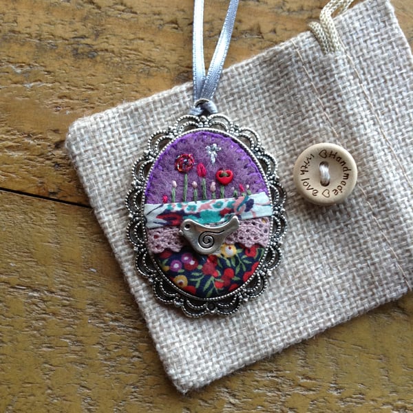 Liberty fabric felt Christmas tree decoration