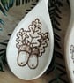 Three pyrography acorn & oak leaf wooden spoons - Image 5