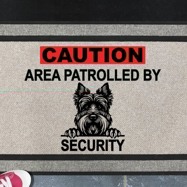 Scottish Terrier Security Door Mat No.2 - All Weather Doormat - 45x70cm 