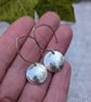 Sterling Silver Leaf Pattern Disc Drop Earrings - JBJ1109 - Image 6