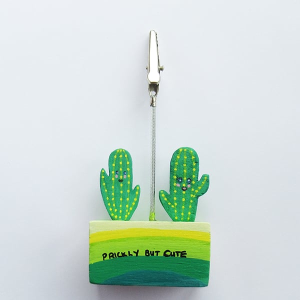 Cactus memo, photo holder - Prickly but cute