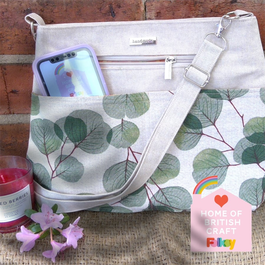 Pretty Leaf Organiser Shoulder Bag