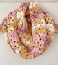 Pink and Mustard Infinity Scarf - Handmade Crochet - Summer Seconds - Image 10